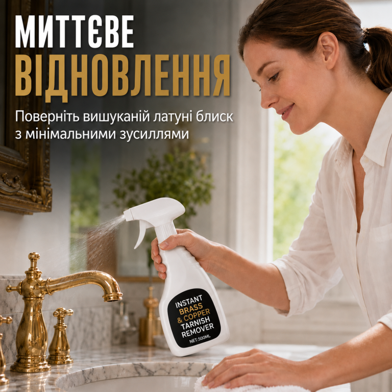 Спрей для очищення та полірування металу Brass 500 мл